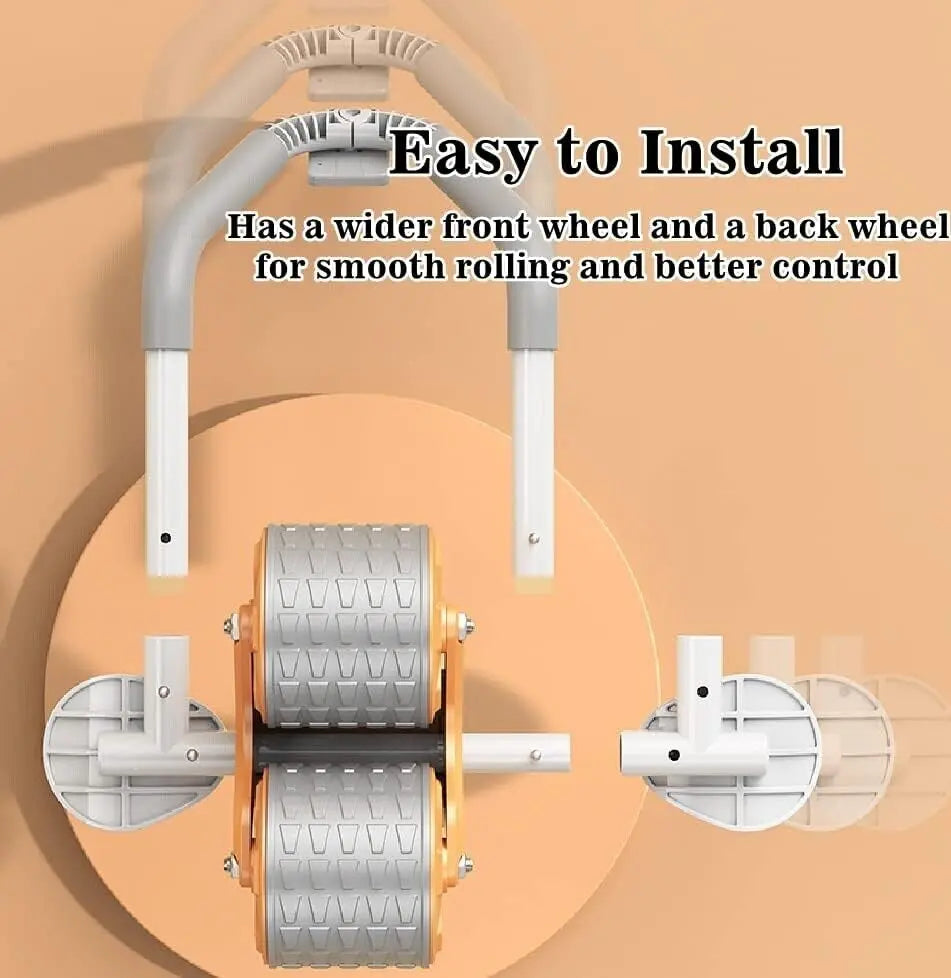 Ab Roller Wheel with Auto Rebound & Timer