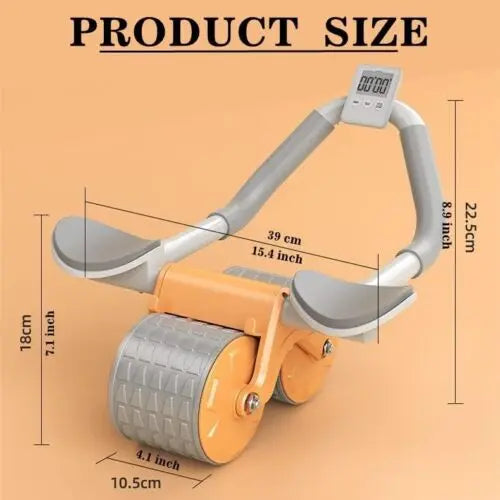 Ab Roller Wheel with Auto Rebound & Timer