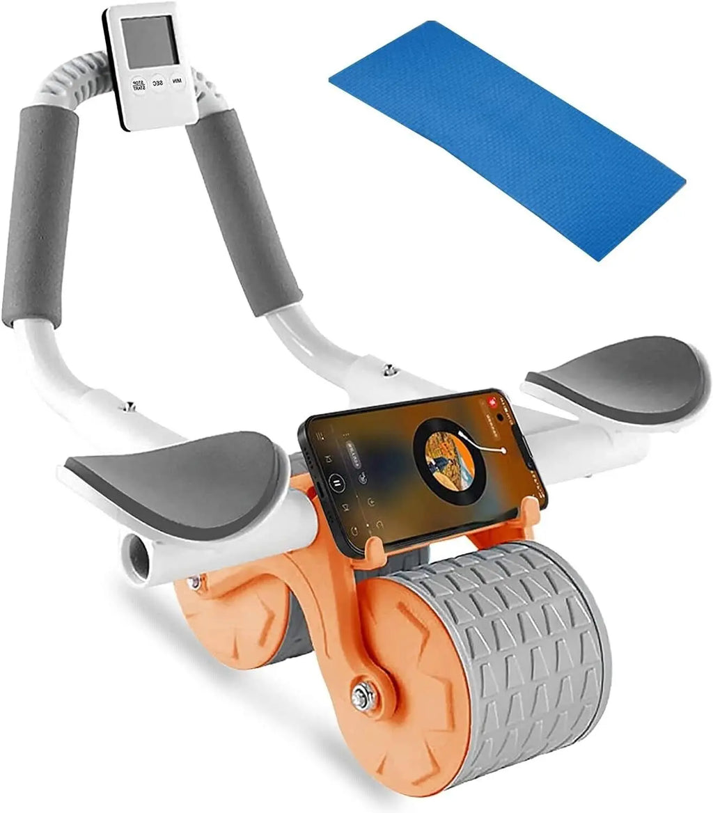 Ab Roller Wheel with Auto Rebound & Timer